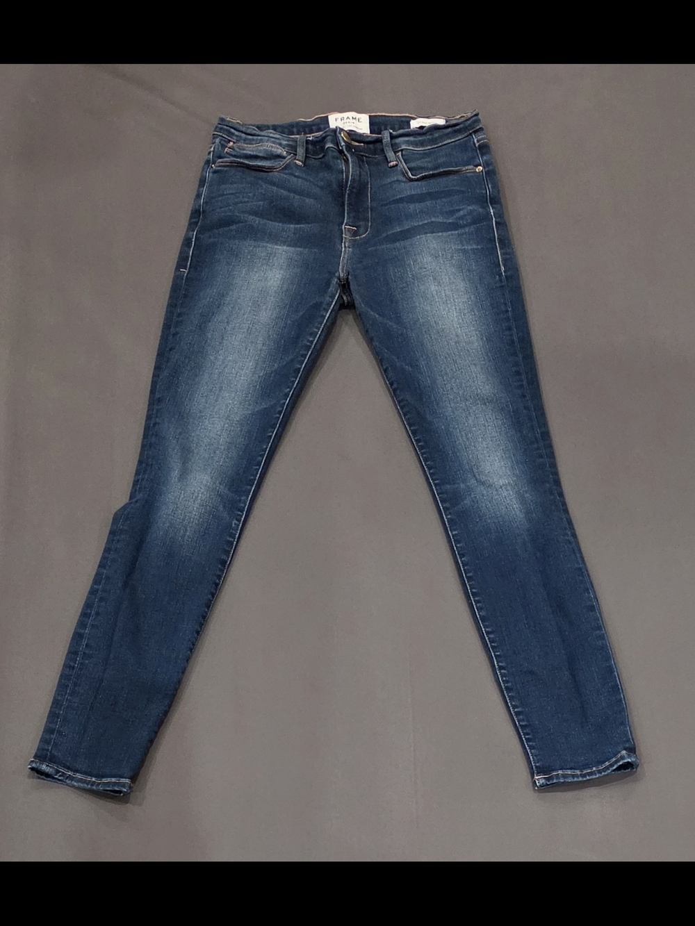 FRAME Le High Skinny Jeans Size 28 Dark Wash Premium Stretch Denim